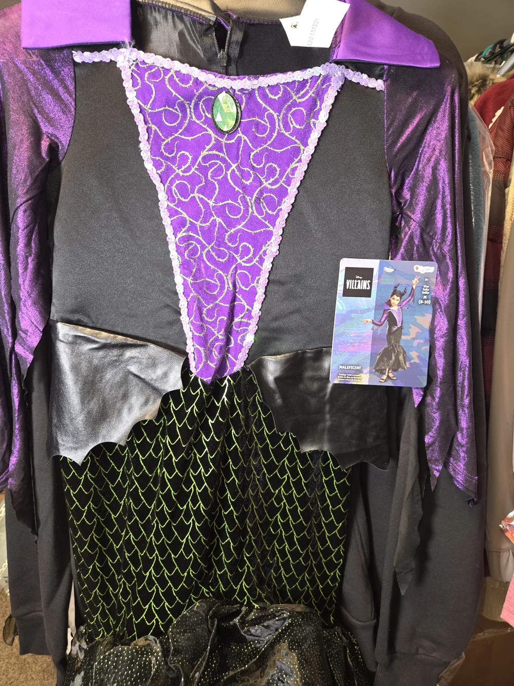 Disguise Girls Maleficent Costume in Purple and Black